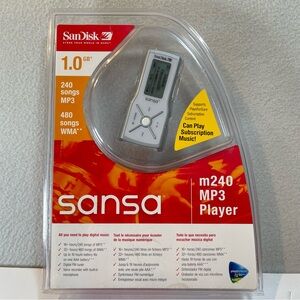 Sandisk Sansa m240 MP3 Player 1.0GB NEW Sealed!